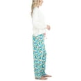 thumbnail image 4 of Ocean Pacific Women's Waves for Days Pajama Set, Long Sleeve Crew Neck and Sleep Pants, White/Bird of Paradise, M, 4 of 7