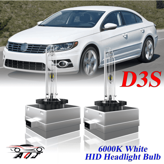 For Volkswagen CC 2013-2017 HID Headlight High/Low Beam 6000K Crystal White Xenon Bulbs Set 2