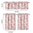 thumbnail image 6 of Kitchen Curtains 36 Inch Short - 3 Panel Set, Flamingo Tropical Bird Print, Rod Pocket Window Curtain, 100% Polyester for Hawaiian Summer Beach Decor, Easy Wash, 6 of 6