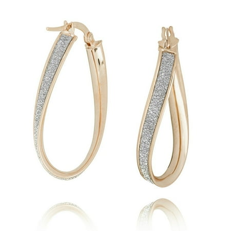10k Yellow Gold Sparkle Small Twist 4mmm 1 Row Hoop Earrings - 2.0 Grams