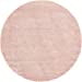 thumbnail image 3 of Unique Loom Solo Collection Solid Plush Kids Round Rug, 8', Pink, 3 of 10