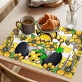 thumbnail image 3 of Yellow Sunflower Placemats Set of 6, Welcome Green Bow Gnome Pastoral Non-Slip Place Mats Washable Table Mats for Kitchen Dining Table Decorations Indoor/Outdoor, 3 of 9