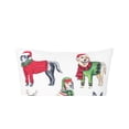 thumbnail image 2 of Five Dogs Wearing Holiday Christmas Sweaters Indoor & Outdoor Accent Throw Pillow, 18" x 18", 2 of 5