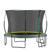 Mini Trampoline, YC 12FT Springfree no Gap Trampoline- Green, Dark Green Trampoline For Kids,Steel Fitness Trampoline, Fitness & Sports Fitness Trampolines