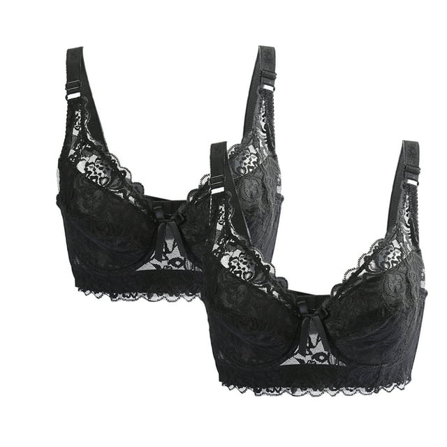 INSPIRE CHIC Soutien-Gorge à Armatures Rembourré à Fleurs pour Femme Grande Taille, Couvrance Totale