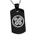 thumbnail image 1 of Stainless Steel Asano Samurai Crest Engraved Dog Tag Pendant Necklace, 1 of 1