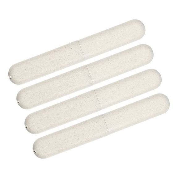 Vocoste 4pcs Traveling Toothbrush Holders Case for Travel Beige 8.07"x1.22"x0.83"