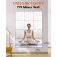 thumbnail image 2 of 12Pack Acrylic Flexible Mirror Sheets,12x12 Ih Self-Adhesive Mirror Tiles,Square Cuttable Wall Stickers Non Glass Safety Reflective for Home Wall DIY Decor, 2 of 5