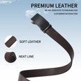 thumbnail image 6 of FALAN MULE Mens Ratchet Belt,Leather Adjustable Slide Belt For Gift Mens Dress Casual 1 3/8",Size Adjustable,Elegant Gift Box, 6 of 8