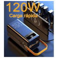 thumbnail image 2 of Power Bank Batería Portátil 60000mah Cargador Ultrarápida Malubero, Negra Naranja, 2 of 5