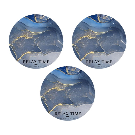 TISHITA 3 Pieces Absorbent Coasters Cup Mats Fashionable Birthday Gifts Home Decor Nonslip Pads Marble Texture for Kitchen Study Room D