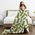 thumbnail image 3 of Pickle Cucumbers Throw Blanket Soft Bed Blankets Lightweight Cozy Plush Flannel Fleece Blanket for Sofa Couch Bedroom 60"X50", 3 of 6