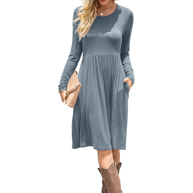 Vestido Manga Larga (Marrón-XL) Xemadio HMHZ1838-4