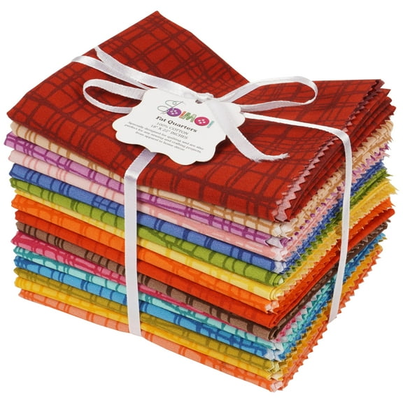 Soimoi 16 Pc Fat Quarter Bundle,TexturePrint 18"x 22"DIY Patchwork-100% CottonPre-Cut Quilting Fabric Multicolor