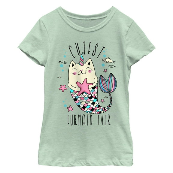 Girl's Lost Gods Cutest Furmaid Ever Graphic T-Shirt