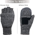 thumbnail image 4 of Guantes de lana de gamuza de medio dedo para hombres y mujeres tejidos de invierno de felpa engrosados ​​guantes cálidos para ciclismo mitones de aislamiento térmico, 4 of 5
