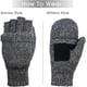 thumbnail image 4 of Guantes de lana de gamuza de medio dedo para hombres y mujeres tejidos de invierno de felpa engrosados ​​guantes cálidos para ciclismo mitones de aislamiento térmico, 4 of 5