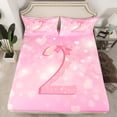 thumbnail image 2 of Homewish Personalized 2 Birthday Gifts Bed Sheets,Kawaii Bow Tie King Sheets,Princess Pink Bowknot Sheet Set For Girl Teens,Microfiber Bedroom Decor,4pcs, 2 of 7