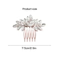 thumbnail image 3 of Rhinestone Hair Comb Bridal Hair Pieces Crystal Brides Headpiece Hair Jewelry Glitter Wedding Hair Accessories for Women and Girls(3-Rose Gold), 3 of 4