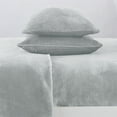 thumbnail image 4 of Great Bay Home Solid Velvet Plush Warm and Cozy Fleece Sheet Set (California King, Light Grey), 4 of 6