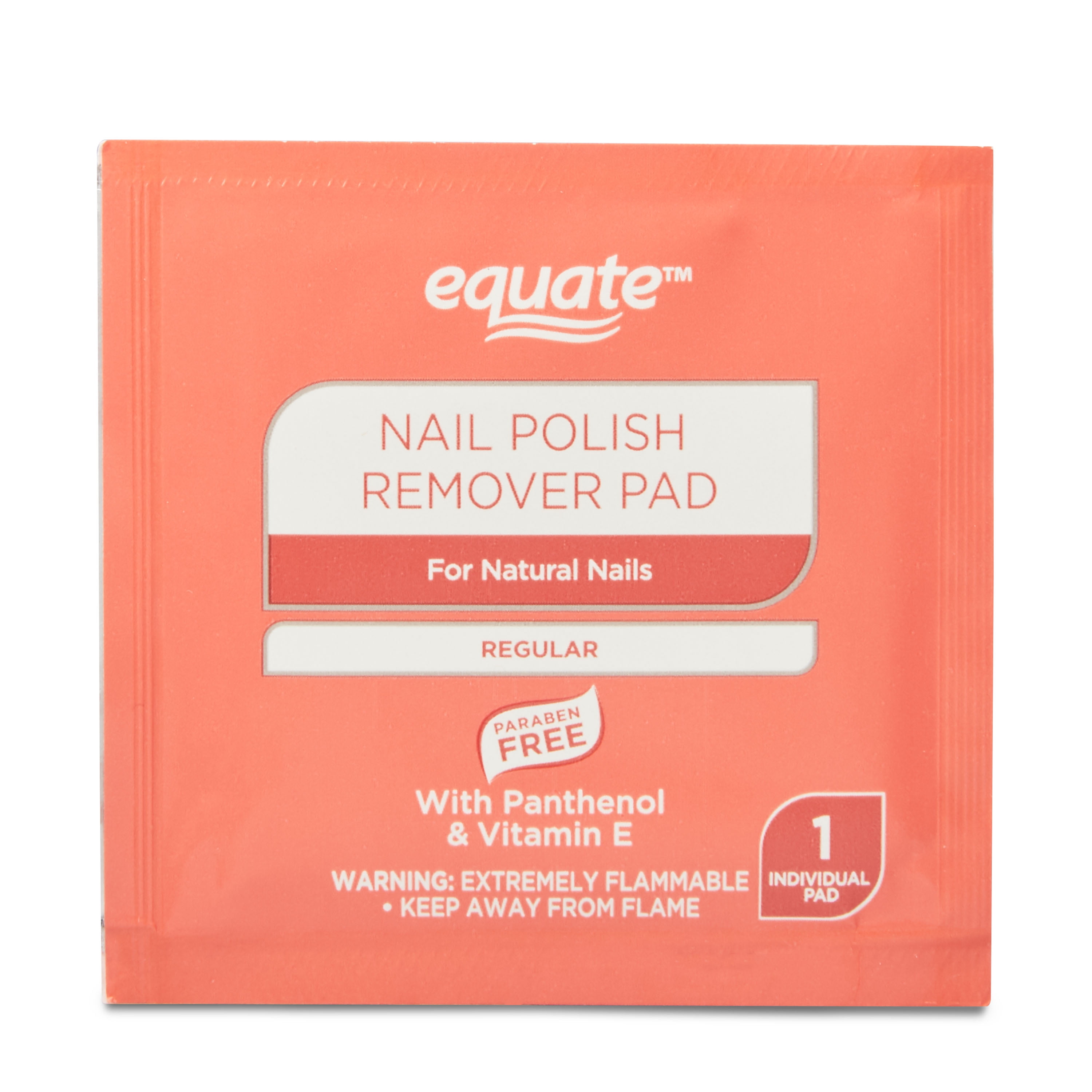 Equate Beauty Regular Nail Polish Remover Pads, 10 Count 