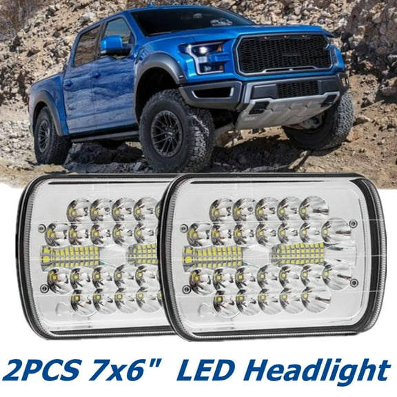 2PCS DOT 7X6'' 5X7" inch LED Headlights High/Low Beam For Toyota Pickup Truck Tacoma