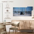 thumbnail image 4 of Elephant Stock C130 Aircraft In Antarctica Wall Art - Horizontal Multi Panel Canvas - Mancave Wall Decor - Military Multi Panel - Gray And Blue Decor - 62" x 30", 4 of 4