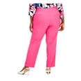 thumbnail image 2 of KASPER Womens Pink Zippered Hook And Bar Closure Straight leg Pants Plus 16W, 2 of 4