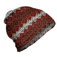 thumbnail image 1 of Safari Unisex Beanie, Wildlife Animal Skin, Hiking Outdoors, Red and Brown, by Ambesonne, 1 of 1
