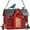 Red, variant on Bird Feeder for Outdoors Squirrel Proof, Hanging Bird House, Wild Bird Feeders for Outside, Large Metal Bird Feeder, Great for Attracting Wild Birds Humming