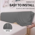 thumbnail image 6 of Stretch Bed Headboard Cover,Small Square Jacquard Headboard Slipcover, Dustproof Bed Head Cover for Bedroom，Dirtproof Bed Headboar - style:style 1, 6 of 7