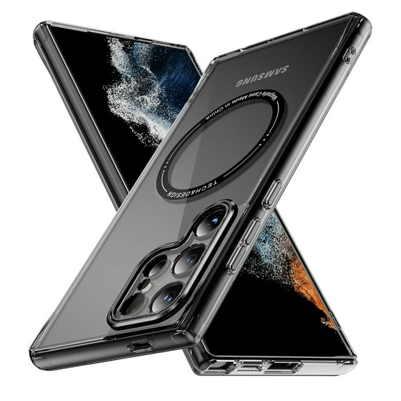 Magnetic Clear Compatible with Samsung Galaxy S26 Ultra Case, Military Grade Drop Tested, Compatible with MagSafe, Shockproof Protective Hard Back Slim Case for Samsung Galaxy S26 Ultra, Black