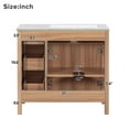 thumbnail image 3 of YINGYING 36" Bathroom Vanity with Solid Wood Frame, Bathroom Vanities with  2 Soft Close Doors &  Adjustable Shelf Freestanding Bathroom Storage Cabinet, 3 of 13