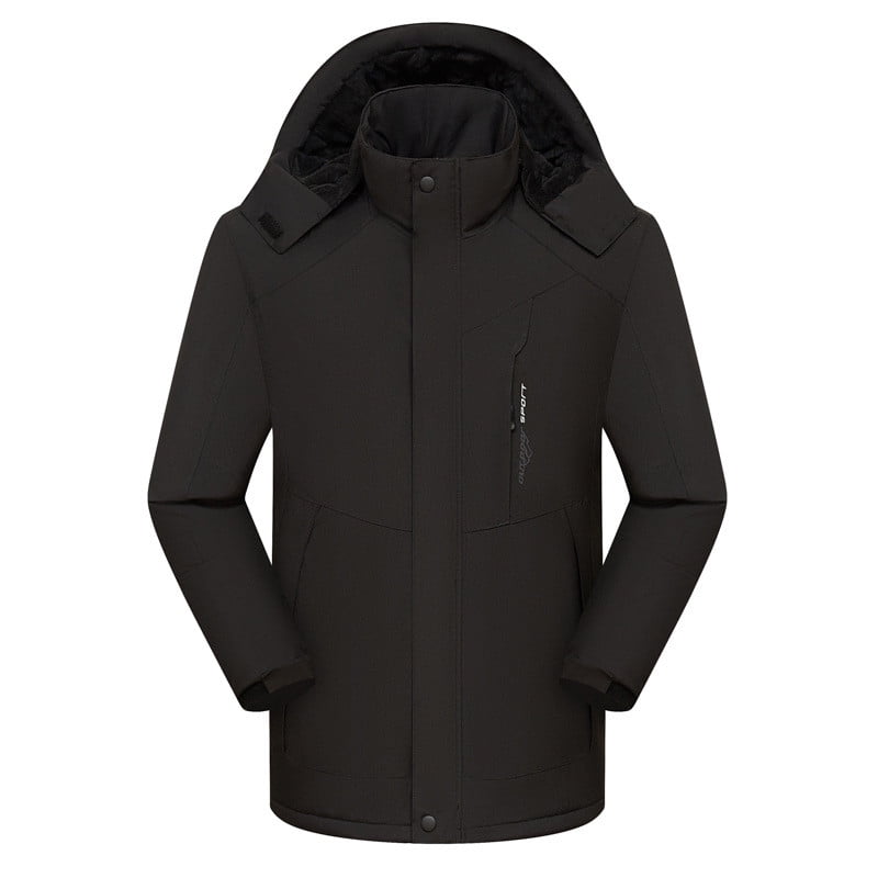 Black warm waterproof jacket sale