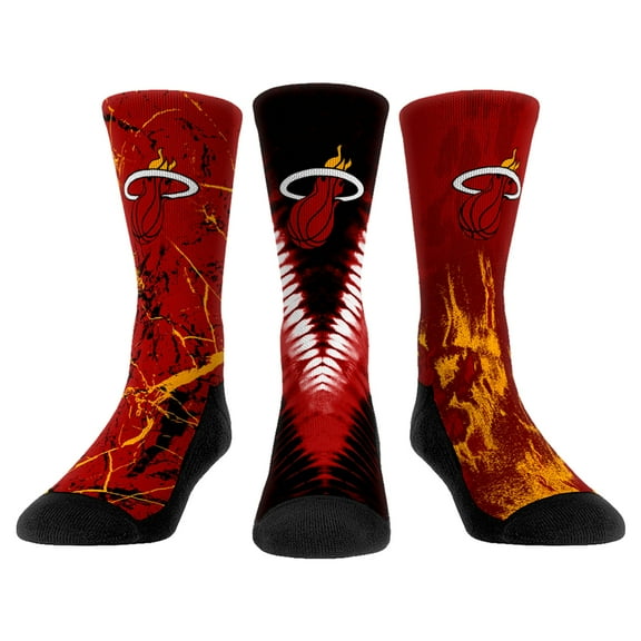 Youth Rock Em Socks Miami Heat Three-Pack Crew Socks Set