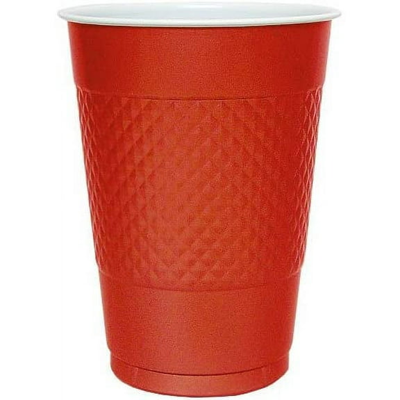 Hanna K. Signature Plastic Cups Apple Red 18 oz - 50