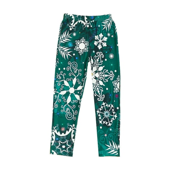 Odeerbi Kids Pants Christmas Style Children's Fashion 2025 Casual Trousers Girls Boys Home Trousers Green