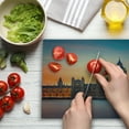 thumbnail image 3 of London Cutting Board, View of Big Ben and Houses of Parliament at Dusk in London British Urban Town, Decorative Tempered Glass Cutting and Serving Board, Large Size, Multicolor, by Ambesonne, 3 of 5