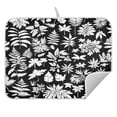 thumbnail image 3 of Minimalist Leaves Pattern Design Dish Drying Mat for Kitchen, Quick Drying Absorbent Soft Durable 16" x 18", 3 of 10