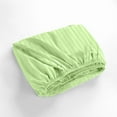 thumbnail image 6 of 1100 Thread Count 100% Egyptian Cotton 3-Piece Fitted Sheet ( 1 Fitted Sheet + 2 Pillow Covers) 27 Inches Deep Pocket Size Twin Color Sage Stripe, 6 of 6