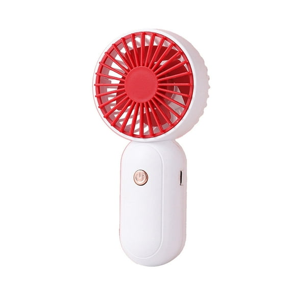 ChicYu Pocket Handheld Fan,Slim Foldable Travel Fan with Fast Charge,Heads for Commuting Silent Coolings Portable Fan Red