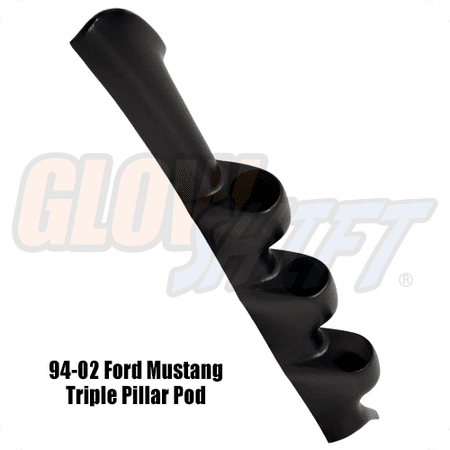 Mustang Gauge Pod - 1994-2002 Ford Mustang Hardtop Triple Gauge Pillar Pod