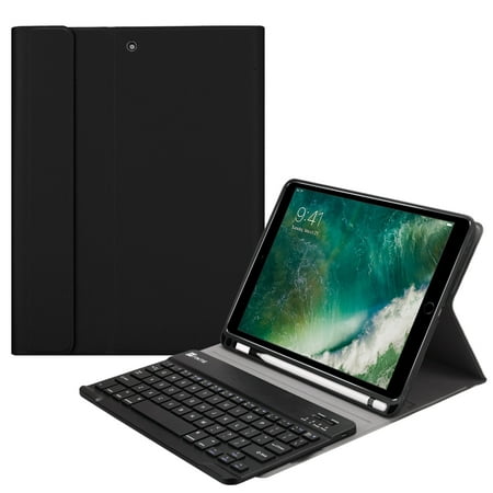 Fintie TPU Keyboard Case Cover with Apple Pencil Holder for iPad 9.7