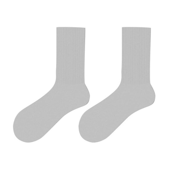 cfhntfmh Socks for Women Unisex Soft Mid Tube Socks Above Ankle Crew Socks Casual Solid Color Athleitc Socks