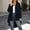 Dark Blue, variant on Comfortable Women's Zip Up Hoodies, Fashion High-Low Tunic Jackets with Pockets, Fall Winter Long Hooded Sweatshirt
