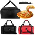 thumbnail image 1 of Sac de Livraison de Nourriture Isolé Sac de Livraison de Pizza Portable pour Aliments Chauds et Froids Sac d'Épicerie Réutilisable Sac de Transport de Pizza Réglable Sac Chauffant Double Fermeture Éclair 16.54x16.54x9.06 Pouces (Rouge), 1 of 11