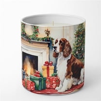 Welsh Springer Spaniel Cozy Christmas Decorative Soy Candle 3.25 in x 3.75 in