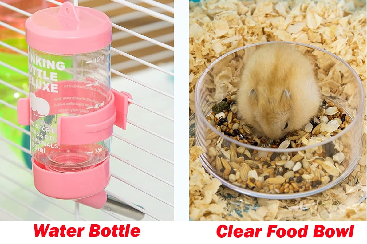 Pink X-LARGE Deluxe 5-Story Hamster Mansion Mouse Habitat Gerbil House Critters Mice Home Cage with Complete Set of Accessories Expandable and Customizable Crossover Tube Tunnel