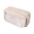 thumbnail image 2 of Estuche multiusos para lápices, papelería, para adultos, niños, niñas, hogar y oficina. Beige, 2 of 9