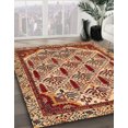 thumbnail image 2 of Ahgly Company Indoor Round Abstract Red Abstract Area Rugs, 8' Round, 2 of 6